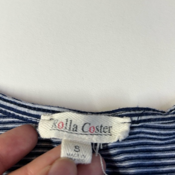 Rolla Coster Navy Stripped Wrap Dress size Small - Picture 3 of 9